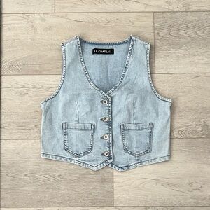 Vintage Le Chateau Denim Vest